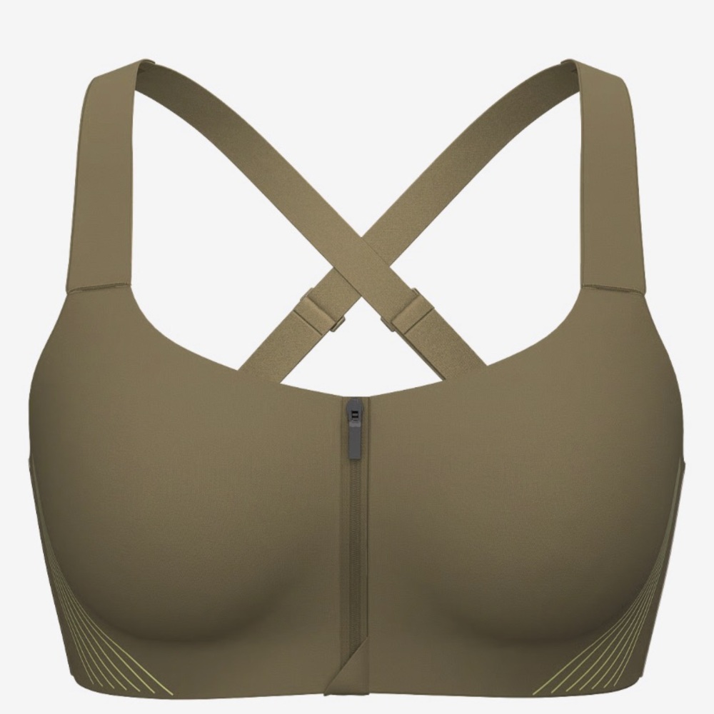 Victoria's Secret Olive Front-Zip Sports Bra 34B - Picture 3 of 8